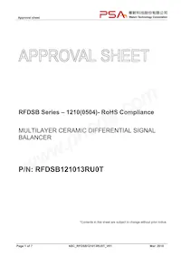 RFDSB121013RU0T Datasheet Copertura