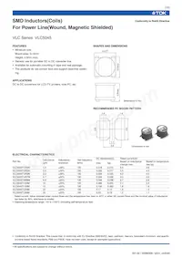 VLC5045T-6R8M Datasheet Cover