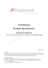 64128K FC BW-RGB Datenblatt Cover