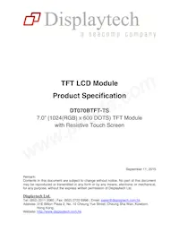 DT070BTFT-TS Datenblatt Cover