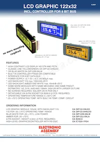 EA DIP122-5HNLED Datasheet Copertura