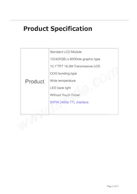 LCD-OLINUXINO-10TS Datasheet Page 2