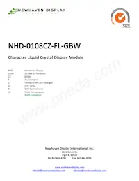 NHD-0108CZ-FL-GBW Datasheet Copertura