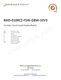 NHD-0108CZ-FSW-GBW-33V3 Datenblatt Cover