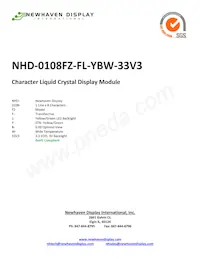 NHD-0108FZ-FL-YBW-33V3 Datasheet Cover