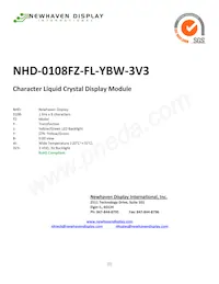 NHD-0108FZ-FL-YBW-3V3 Datasheet Copertura