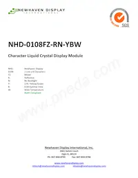 NHD-0108FZ-RN-YBW Datenblatt Cover