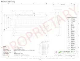 NHD-0116AZ-FL-GBW Datasheet Page 3