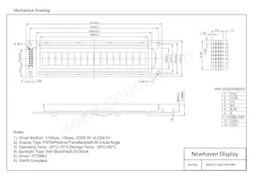 NHD-0116GZ-FSB-FBW Datasheet Pagina 3