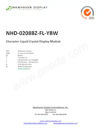 NHD-0208BZ-FL-YBW數據表 封面