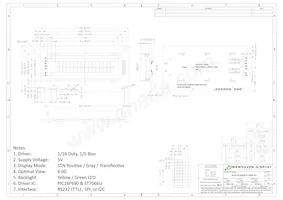 NHD-0216B3Z-FL-GBW-V3 Datasheet Page 3