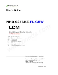 NHD-0216HZ-FL-GBW Datenblatt Cover