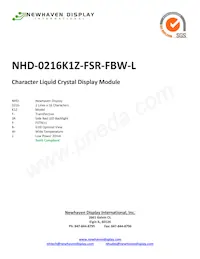 NHD-0216K1Z-FSR-FBW-L Datasheet Cover