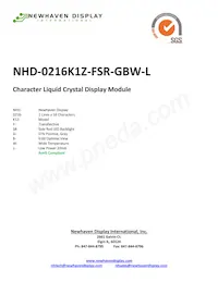 NHD-0216K1Z-FSR-GBW-L Datenblatt Cover