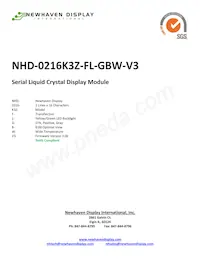 NHD-0216K3Z-FL-GBW-V3 Datenblatt Cover