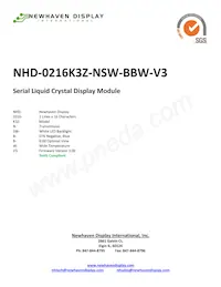 NHD-0216K3Z-NSW-BBW-V3 Datasheet Cover