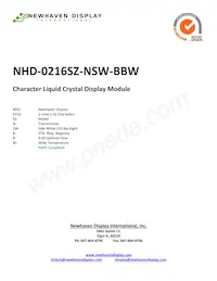 NHD-0216SZ-NSW-BBW Datasheet Copertura