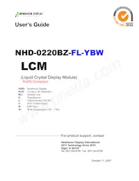 NHD-0220BZ-FL-YBW Datasheet Cover
