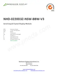 NHD-0220D3Z-NSW-BBW-V3 Datasheet Cover
