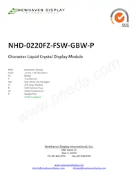 NHD-0220FZ-FSW-GBW-P Datasheet Cover