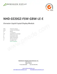 NHD-0220GZ-FSW-GBW-LE-E Datasheet Copertura