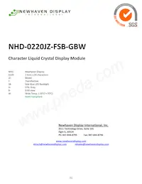NHD-0220JZ-FSB-GBW Datenblatt Cover