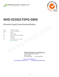 NHD-0220JZ-FSPG-GBW Datasheet Cover