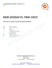 NHD-0420AZ-FL-YBW-33V3 Datenblatt Cover