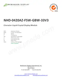 NHD-0420AZ-FSW-GBW-33V3 Datenblatt Cover