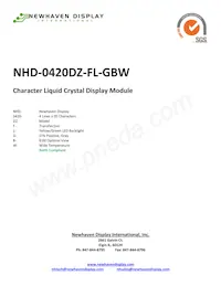 NHD-0420DZ-FL-GBW Datasheet Cover