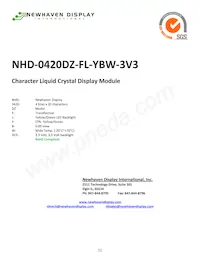 NHD-0420DZ-FL-YBW-3V3 Datasheet Copertura