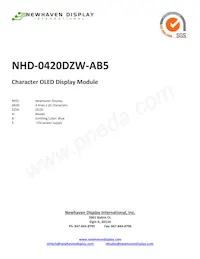NHD-0420DZW-AB5 Datasheet Cover