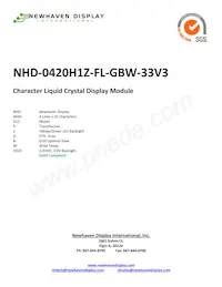 NHD-0420H1Z-FL-GBW-33V3 Datenblatt Cover
