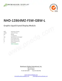 NHD-12864MZ-FSW-GBW-L Datenblatt Cover