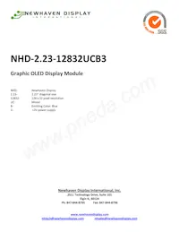 NHD-2.23-12832UCB3 Datasheet Cover