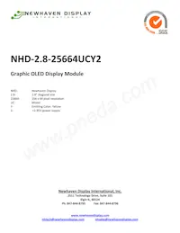 NHD-2.8-25664UCY2 Datasheet Cover