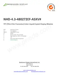 NHD-4.3-480272EF-ASXV# Datasheet Cover