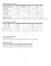 NHD-C0216AZ-FSW-GBW Datasheet Page 5