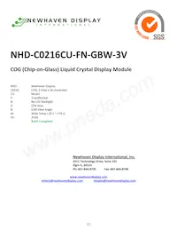 NHD-C0216CU-FN-GBW-3V Datasheet Cover