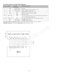 NHD-C0220AA-FSW-FTW數據表 頁面 4