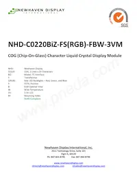 NHD-C0220BIZ-FS(RGB)-FBW-3VM數據表 封面