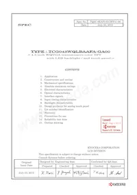 TCG043WQLBAAFA-GA00 Datasheet Cover