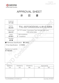 TVL-55733GD035J-LW-G-AAN Datasheet Cover