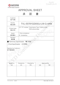 TVL-55781GD050J-LW-G-AAN Datasheet Cover
