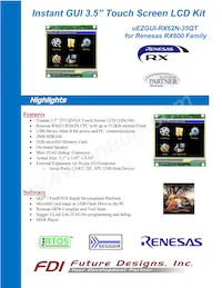 UEZGUI-RX62N-35QT-BA Datenblatt Cover