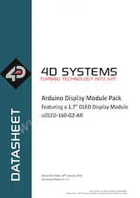 UOLED-160G2-AR Datasheet Cover