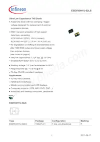 ESD5V0H1U-02LS E6327 Datenblatt Cover