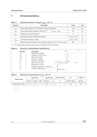 ESDALC6V1-1M2 Datasheet Page 2