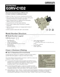 G3RV-SL700-D-C1D2 DC24 Datasheet Cover