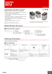 G7J-4A-P-CB-IN DC24V Datasheet Cover